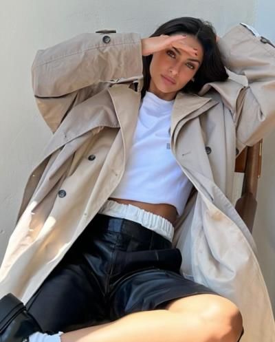 Renata Notni Exudes Timeless Elegance In Cream Long Coat