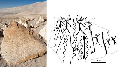 Ancient artists high on hallucinogens carved dancer rock art in Peru, study suggests