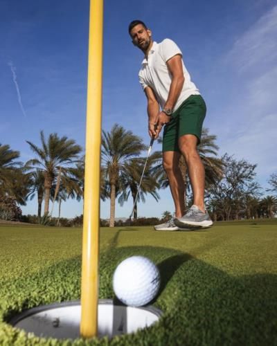 Novak Djokovic Showcases Versatility With Golf Swing