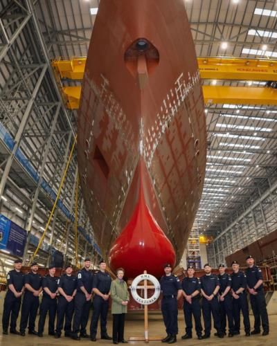 The Princess Royal Visits HMS Venturer Under Construction