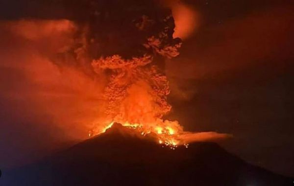 Indonesia issues tsunami alert as volcano erupts in northern region