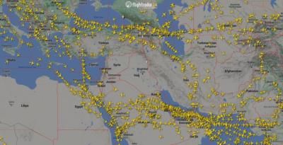 Multiple Flights Diverted Over Iranian Airspace