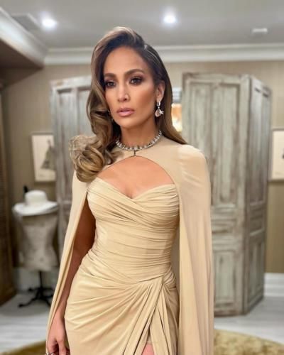 Jennifer Lopez Radiates Elegance In Skin-Colored Ensemble