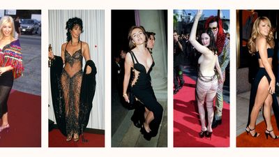 32 of the wildest '90s red carpet outfits, from plunging necklines and leopard print to all-out sequin glamour