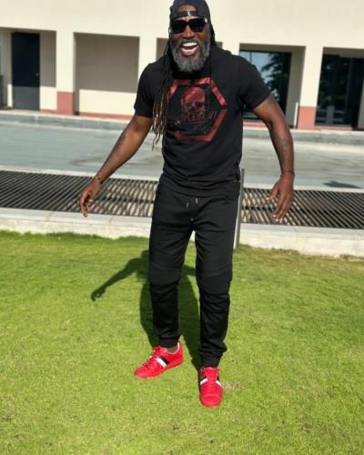 Chris Gayle's Stylish And Confident Black Ensemble With A Pop