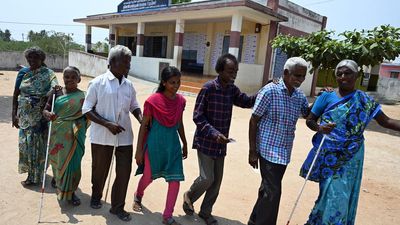 Visually impaired persons exercise their franchise in Tiruchi