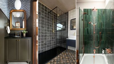 7 stunning dark small bathroom ideas — designers love using this aesthetic to give small spaces a "luxurious depth"