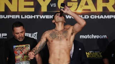 Ryan Garcia chugs beer at weigh-in for fight with Devin Haney after failing to make weight