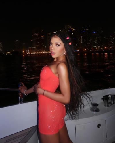 Teala Dunn Stuns In Eye-Catching Pink Ensemble At Event