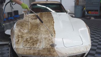 Watch This 1600-Mile C3 Corvette Get Its First Wash in 45 Years