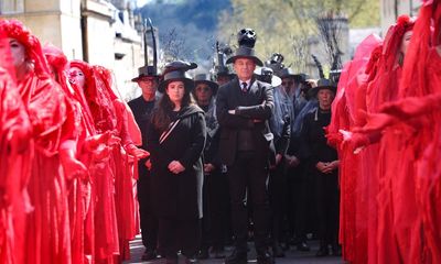 Chris Packham joins environmental activists in mock funeral procession