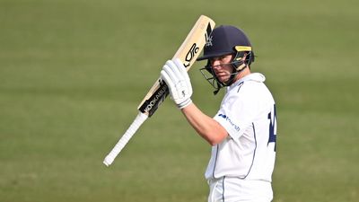Marcus Harris makes a point with county double-ton