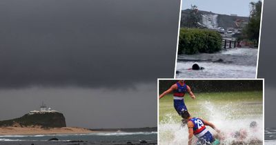 What a weekend of wet weather looked like in Newcastle