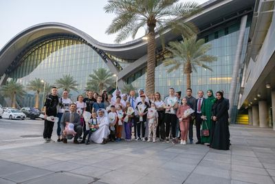 Russian, Ukrainian families arrive in Qatar for healthcare and support