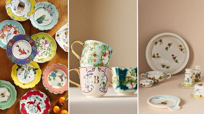 Lou Rota's new Anthropologie tableware brings "a touch of whimsy" and is so pretty, shoppers are wall-mounting it as decor
