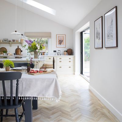 Upcycling and secondhand buys helped keep the budget down on this striking cottage renovation