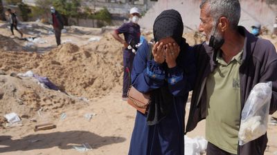 About 200 bodies recovered from mass grave in Nasser hospital complex, says Gaza official