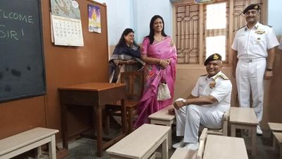 Navy chief visits his alma mater in Thanjavur, reminisces about his kindergarten days