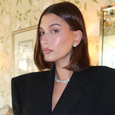 Hailey Bieber Refines the No-Pants Trend With a Classic Black Blazer