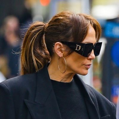Jennifer Lopez Coordinates Her All-Navy Outfit With an Even More Navy Birkin Bag