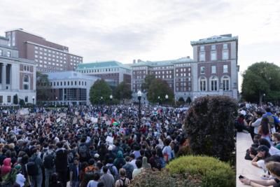 Columbia University Students Protest For Palestinian Rights