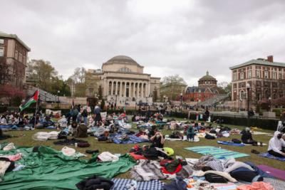 Protests Erupt Outside Columbia University Campus