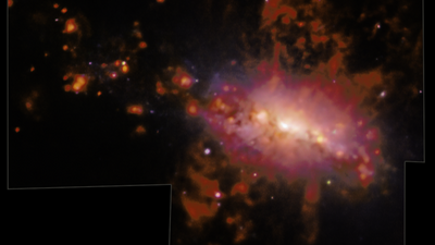 Cosmic fountain is polluting intergalactic space with 50 million suns' worth of material