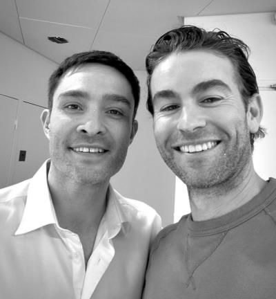 Chace Crawford And Ed Westwick Share A Friendly Moment