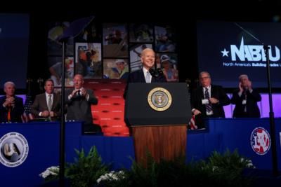 Biden Gains Building Trades Union Endorsement For Reelection