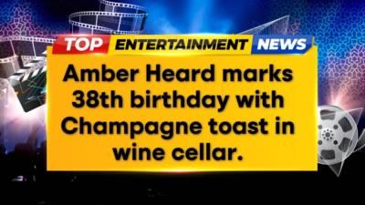 Amber Heard Celebrates 38Th Birthday With Champagne Toast