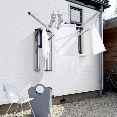 I tested Brabantia's Wallfix outdoor airer – it's a genius space-saver for drying laundry in a small garden