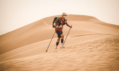 ‘The heat is burning’: Harry Hunter, 76, becomes oldest Briton to complete Marathon des Sables