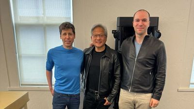 Nvidia CEO hand-delivers world's fastest AI system to OpenAI, again — first DGX H200 given to Sam Altman and Greg Brockman