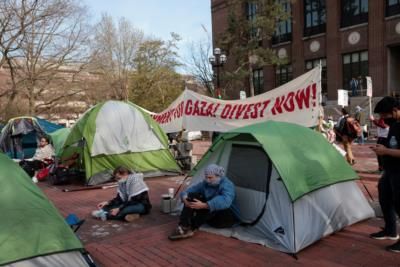 George Washington University President Addresses Unauthorized Protest Encampment