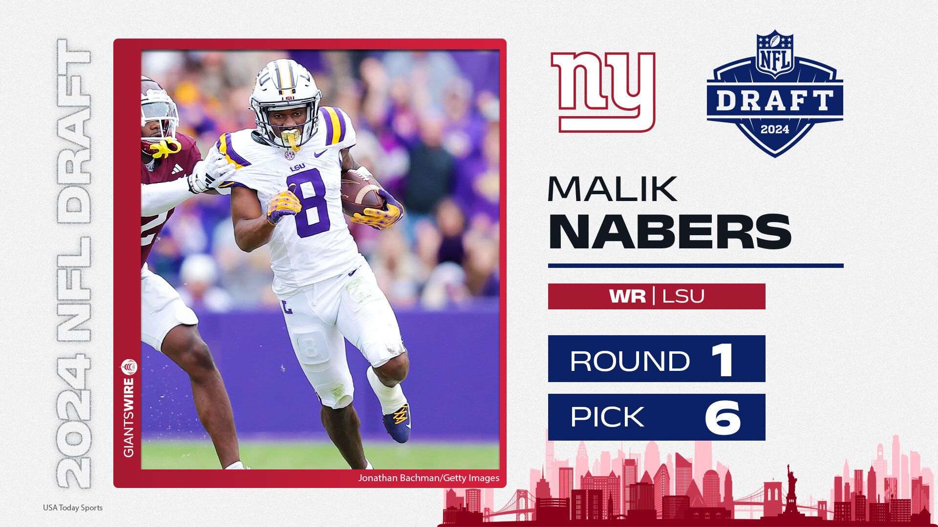 2024 NFL draft: Giants select WR Malik Nabers in Round…