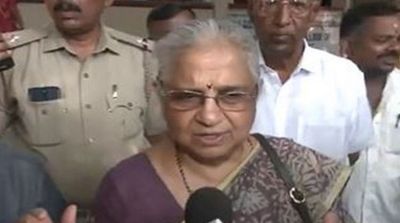"Don't sit at home, come out and vote, it's your right.." says RS MP Sudha Murty after casting vote in Bengaluru
