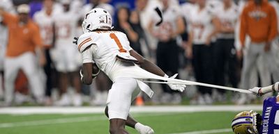 Kansas City Chiefs select Texas WR Xavier Worthy with the 28th overall pick. Grade: A+