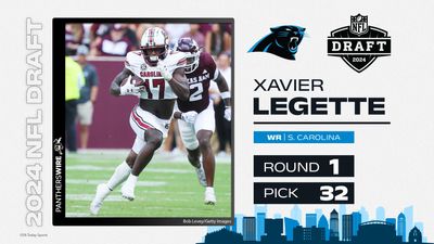 Panthers trade up, select South Carolina WR Xavier Legette with 32nd pick of 2024 draft