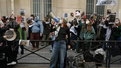 Students at prestigious Paris university protest over Israel-Gaza war