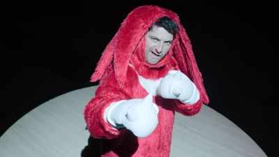 Knuckles star Adam Pally and showrunner Toby Ascher explain how that mind-blowing Alan Wake 2-style rock opera happened