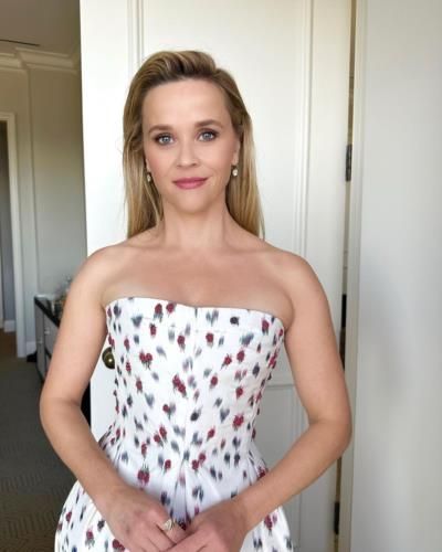 Reese Witherspoon Radiates Timeless Beauty In White Floral Ensemble