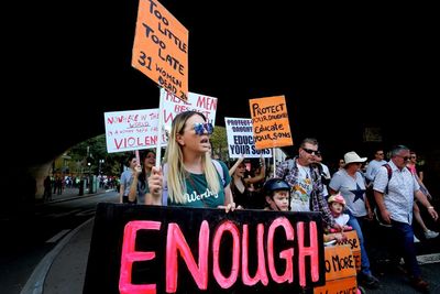 Violence against women rallies: thousands attend protests as Mark Dreyfus rules out royal commission