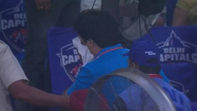 Big-hitting Tim David launches ball into the stands, fan cops a nasty blow to the face