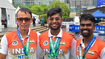 Indian men’s team upset Olympic champions Korea to bag historic gold after 14 years at Archery World Cup Stage 1