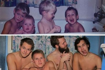 50 People That Absolutely Nailed Their Family Photo Recreations (New Pics)