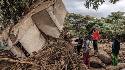 In pictures: Flash flooding in western Kenya sweeps away homes and cars, killing at least 45