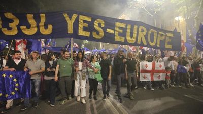 More than 20,000 Georgians march 'for Europe' to protest controversial bill
