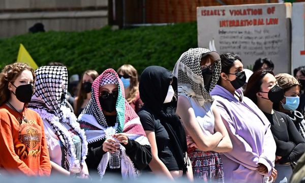 Why are pro-Palestinian US student protesters wearing masks on campus?