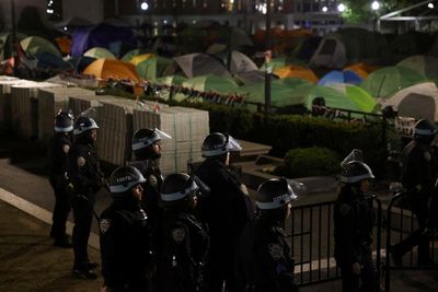 Dozens arrested at Columbia University as New York police disperse Gaza protest