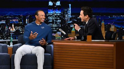 Tiger Woods Discusses Sun Day Red, Jokes About 'Mama's Always Right' And Tree Memes On The Tonight Show Starring Jimmy Fallon